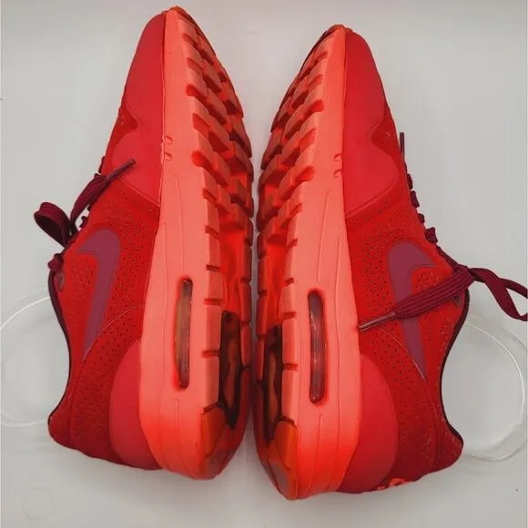 Nike Air Max 1 Ultra Moire Gym Triple Red Sneaker Shoes Men's Size 7