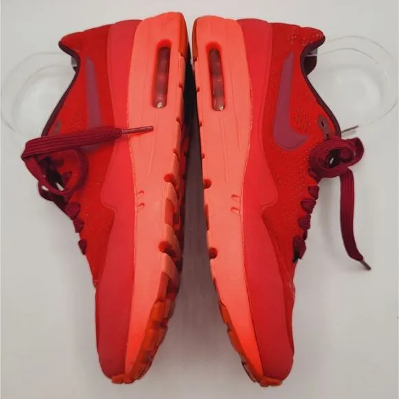 Nike Air Max 1 Ultra Moire Gym Triple Red Sneaker Shoes Men's Size 7