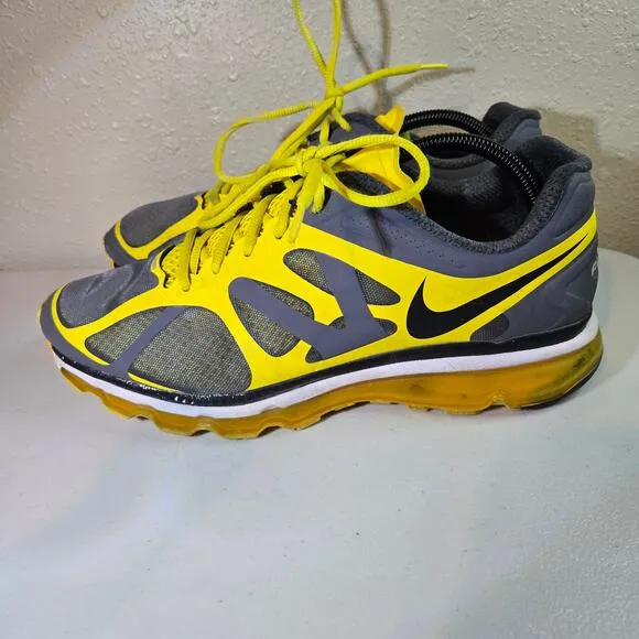 Nike Air Max  2012 Dark‎ Grey Black Chrome Yellow Shoes Men's Size 11