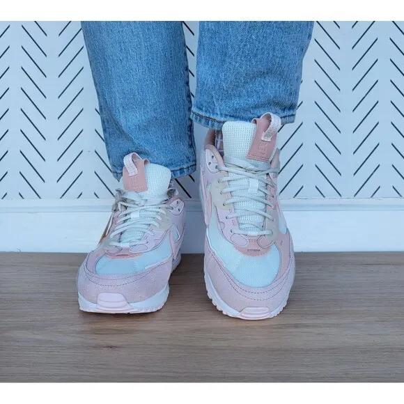 ⭐Nike Air Max 90 Futura Women Shoes Sz 10 Barley Rose Pink Sneakers DM9922-104⭐
