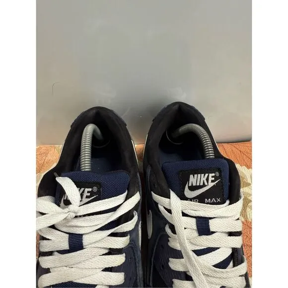 Nike Air Max 90 Midnight Navy Gum Men's Size 9 Black Athletic Shoes FB9658-400