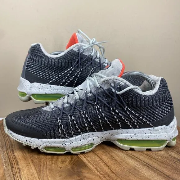 Nike Air Max 95 Ultra Jacquard Mens Black Green White Size 11.5 Shoes 749771-006