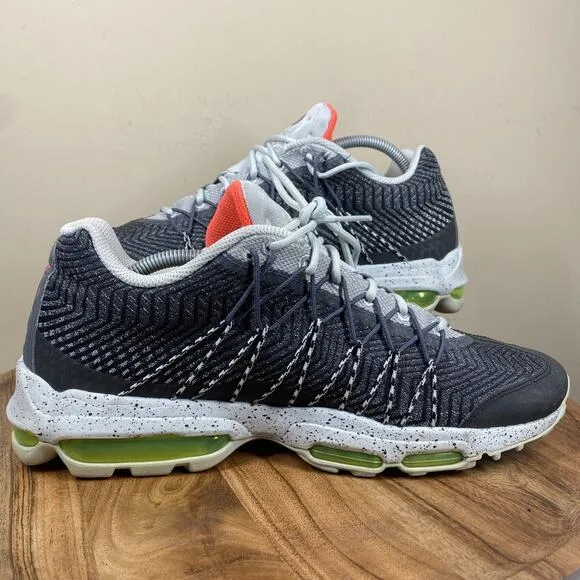 Nike Air Max 95 Ultra Jacquard Mens Black Green White Size 11.5 Shoes 749771-006