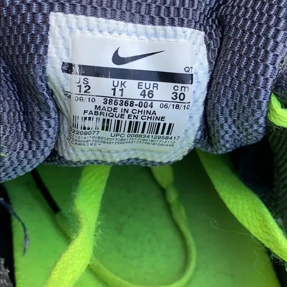 Nike Air Max Mens Flywire Shoes Size 12👟🖤💚