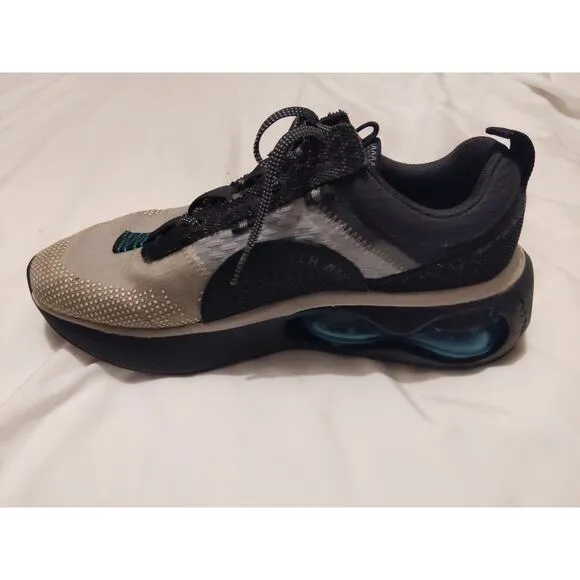 Nike Air Max Zoom Grey Black Teal Athletic Shoes Youth Size 5.5Y/Women's 7