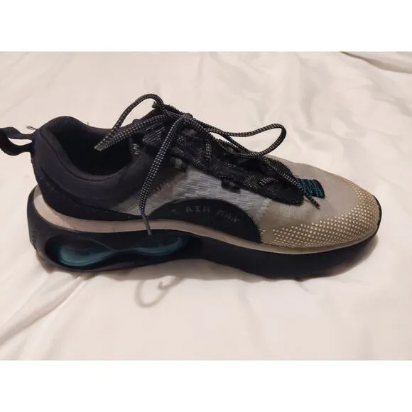 Nike Air Max Zoom Grey Black Teal Athletic Shoes Youth Size 5.5Y/Women's 7