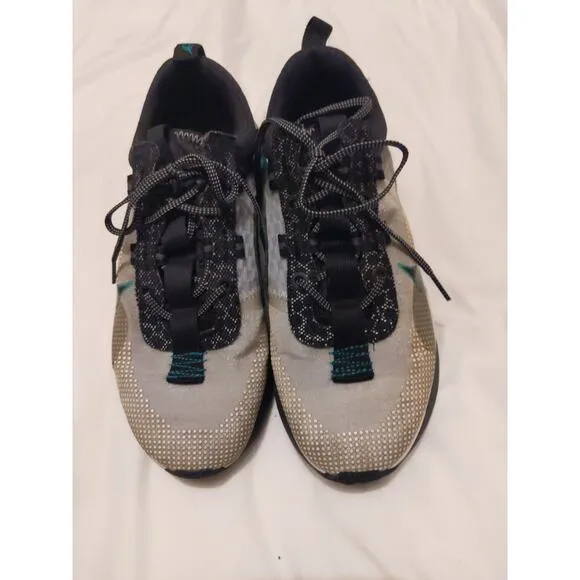 Nike Air Max Zoom Grey Black Teal Athletic Shoes Youth Size 5.5Y/Women's 7
