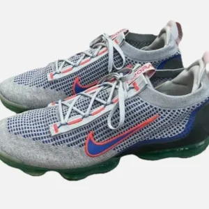 Nike Air VaporMax 2021 Flyknit Wolf Grey Medium Blue DQ3974-001 Mens Size 14