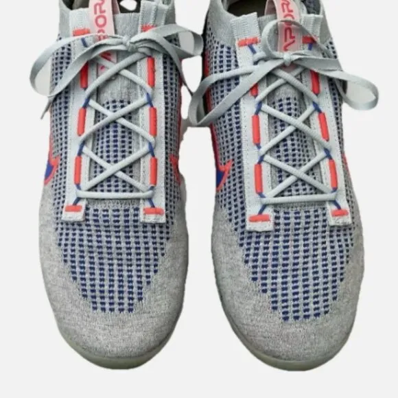 Nike Air VaporMax 2021 Flyknit Wolf Grey Medium Blue DQ3974-001 Mens Size 14