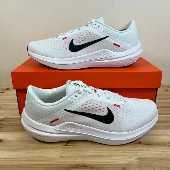 Nike Air Winflo 10 road running shoes Mens 10.5 White Black Light Crimson DV4022