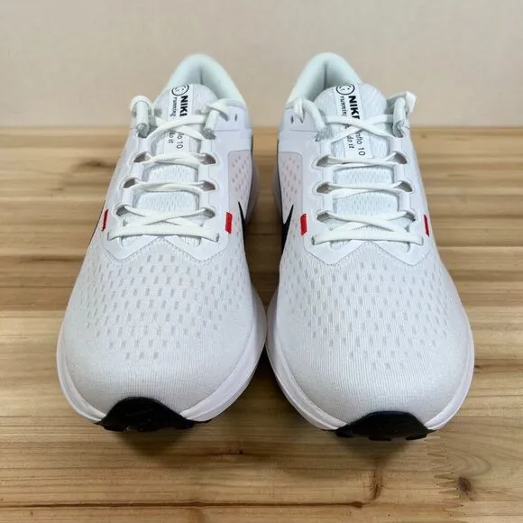 Nike Air Winflo 10 road running shoes Mens 10.5 White Black Light Crimson DV4022