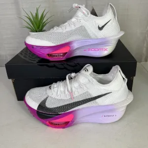 Nike Air Zoom Alphafly NEXT% 3 White Purple Grape Women Size 8.5 Running shoes