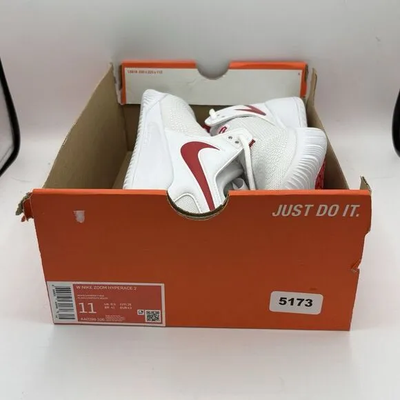 Nike Air Zoom Hyperace 2 SE Mens 11 Shoes Volleyball White Red AR5281-106