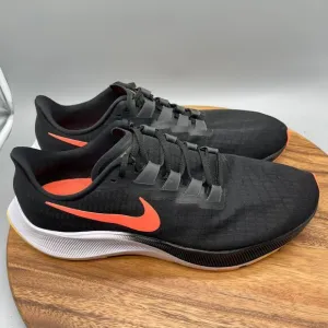 Nike Air Zoom Pegasus 37 Road Running Mens Shoes Black/Bright Mango, BQ9646-010