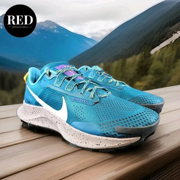 Nike Air Zoom Pegasus Trail 3 Mystic Teal Grey Shoes DA8697-300 - Men's Size 8.5