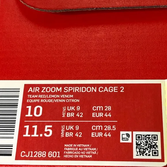 Nike Air Zoom Spiridon Cage 2 Mens Size 10 Shoes