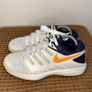 Nike AIR ZOOM VAPOR X HC White Navy Blue Men’s‎ Sz 7 Tennis Court AA8030-004