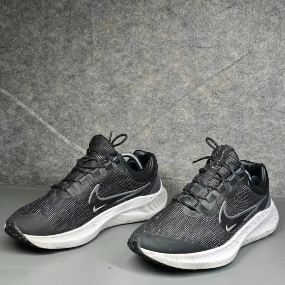 Nike Air Zoom Winflo 8 Shield Men's 12.5 Running Shoes‎ Black Marathon Trainers