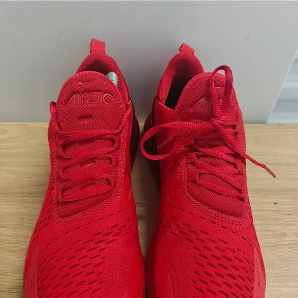 Nike Air Max 270 Triple Red Men's Running Shoes Size 10.5