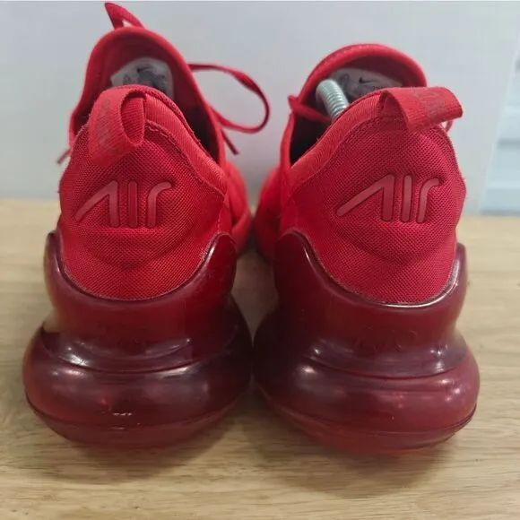Nike Air Max 270 Triple Red Men's Running Shoes Size 10.5