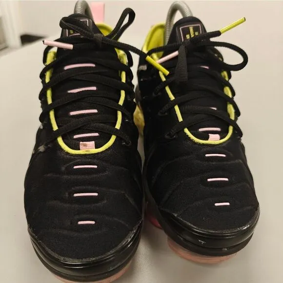 Nike Air VaporMax Plus Black Pink Women's Running Shoes Size 6.5 Rare