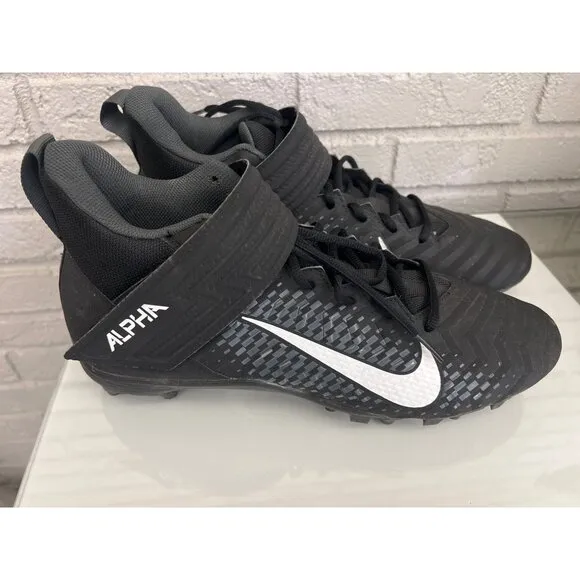 Nike Alpha Black Menace Varsity 2 Men's Football Cleat Size 12