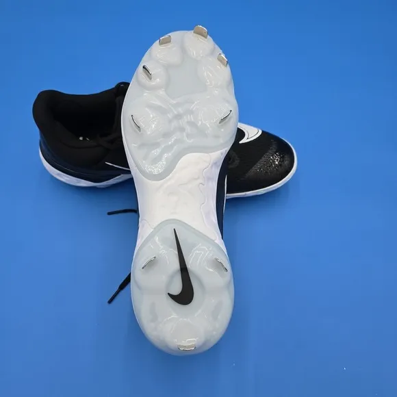 Nike Alpha Huarache Elite 4 White Black Baseball Cleats DJ6521-001 Mens Sz 13