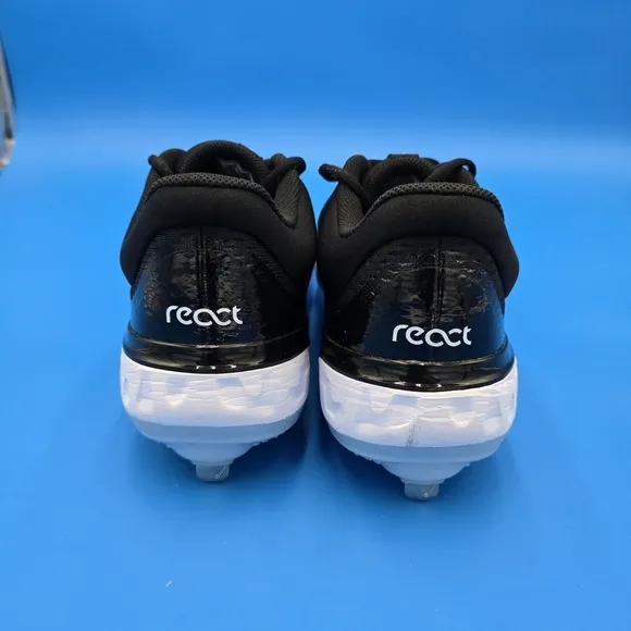 Nike Alpha Huarache Elite 4 White Black Baseball Cleats DJ6521-001 Mens Sz 13