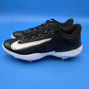 Nike Alpha Huarache Elite 4 White Black Baseball Cleats DJ6521-001 Mens Sz 13