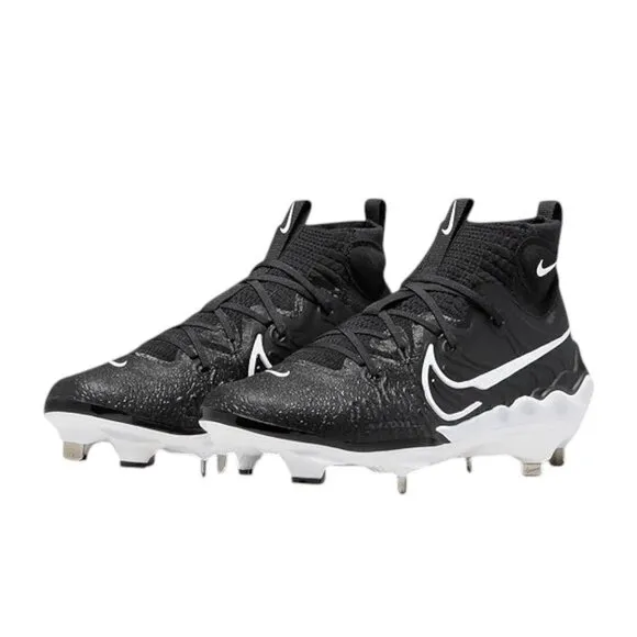 Nike Alpha Huarache NXT Black White Metal Cleats DJ6517-001 Men Size 9.5 NWOT‎
