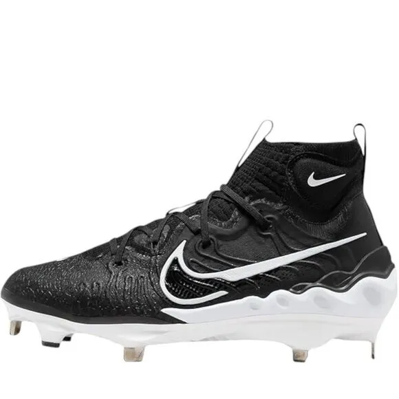 Nike Alpha Huarache NXT Black White Metal Cleats DJ6517-001 Men Size 9.5 NWOT‎