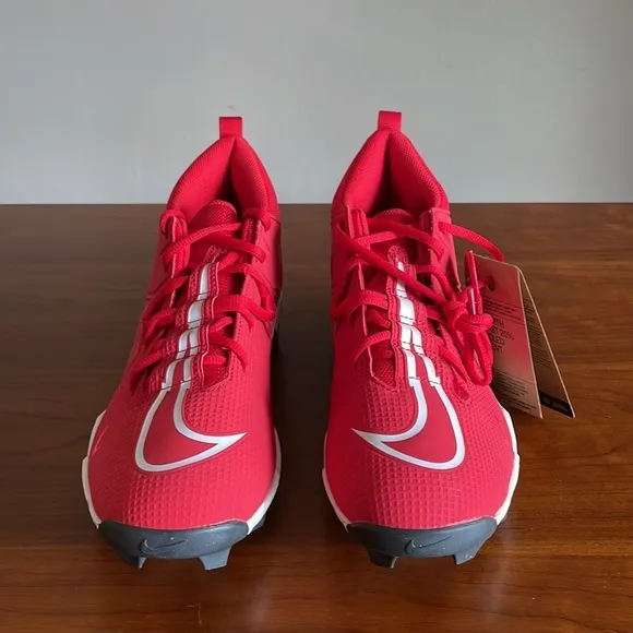 Nike Alpha Menace 3 Shark Football Men’s Cleats Red/White CV0582-616 New