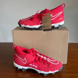 Nike Alpha Menace 3 Shark Football Men’s Cleats Red/White CV0582-616 New