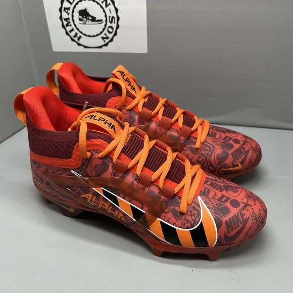 Nike Alpha Menace 4 Elite NRG (FQ4046-600) Red Football Cleats Men Size 9 NEW