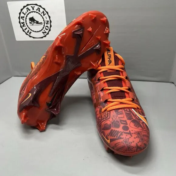 Nike Alpha Menace 4 Elite NRG (FQ4046-600) Red Football Cleats Men Size 9 NEW