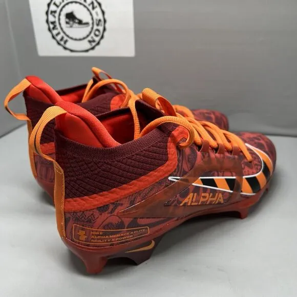 Nike Alpha Menace 4 Elite NRG (FQ4046-600) Red Football Cleats Men Size 9 NEW