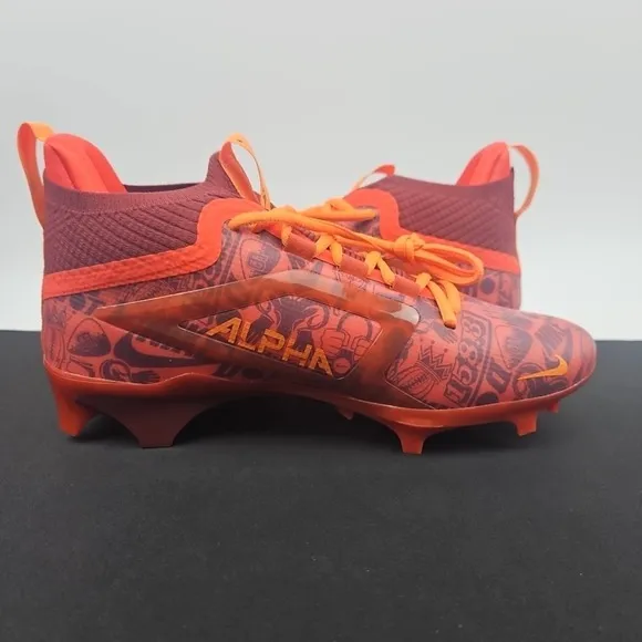 Nike Alpha Menace 4 Elite NRG FQ4046-600 Red Football Cleats Men's Size 7.5 New
