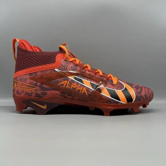 Nike Alpha Menace 4 Elite NRG Red Orange Football Cleats Size 12 FQ4046-600