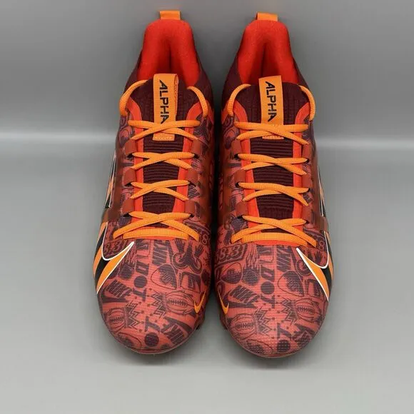 Nike Alpha Menace 4 Elite NRG Red Orange Football Cleats Size 9 FQ4046-600