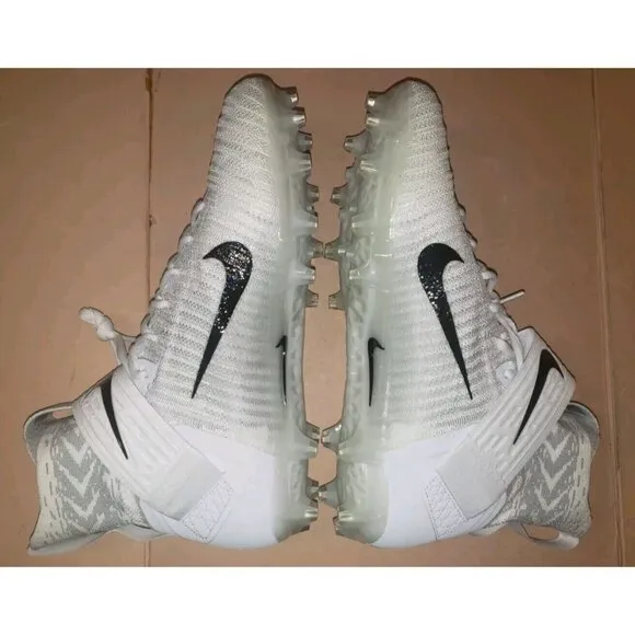 NIKE ALPHA MENACE ELITE 2 FLYKNIT FOOTBALL WHITE MEN'S SIZE 13W Wide NEW