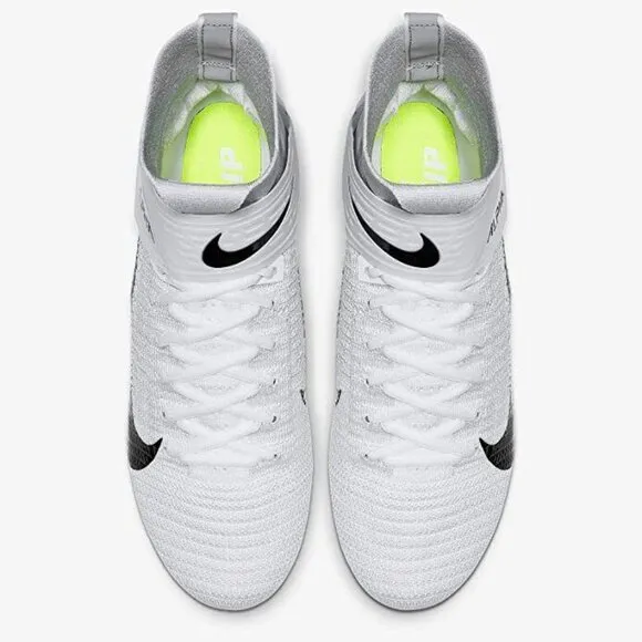 NIKE ALPHA MENACE ELITE 2 FLYKNIT FOOTBALL WHITE MEN'S SIZE 13W Wide NEW
