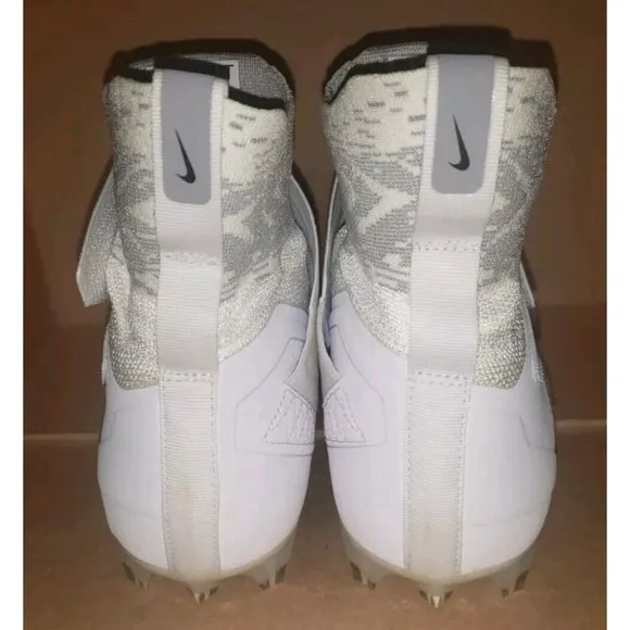 NIKE ALPHA MENACE ELITE 2 FLYKNIT FOOTBALL WHITE MEN'S SIZE 13W Wide NEW