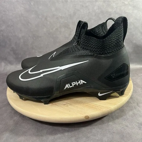Nike Alpha Menace Elite 3 Flyknit Black Football Cleats Shoes Mens 13 CT6648-010