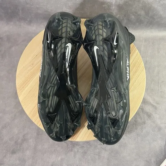 Nike Alpha Menace Elite 3 Flyknit Black Football Cleats Shoes Mens 13 CT6648-010