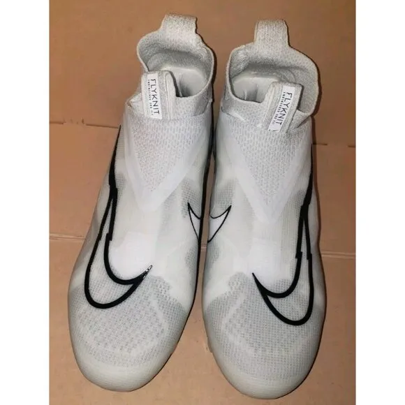NIKE ALPHA MENACE ELITE 3 FLYKNIT FOOTBALL WHITE MEN'S SIZES 11 &amp; 12 NEW