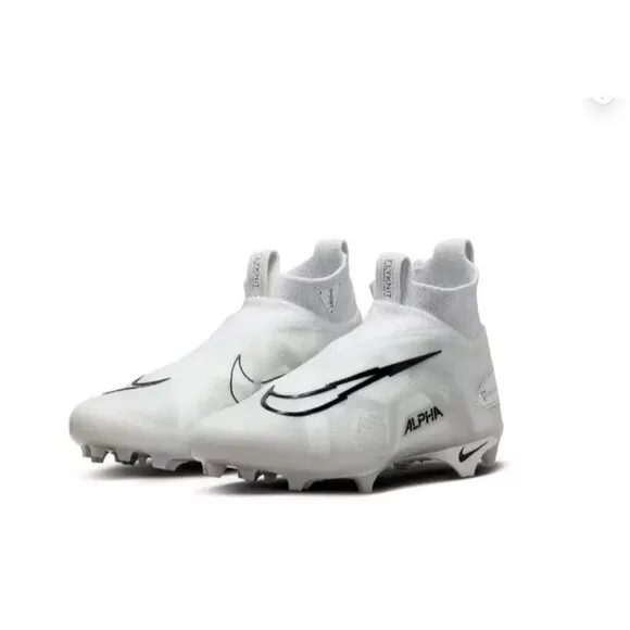 NIKE ALPHA MENACE ELITE 3 FLYKNIT FOOTBALL WHITE MEN'S SIZES 11 &amp; 12 NEW