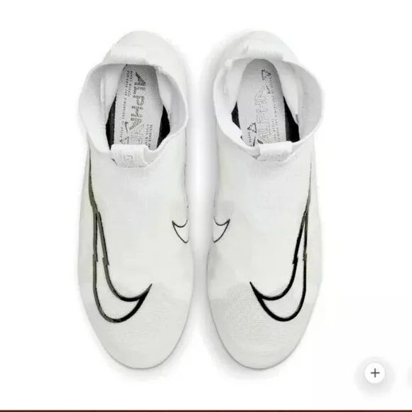NIKE ALPHA MENACE ELITE 3 FLYKNIT FOOTBALL WHITE MEN'S SIZES 11 &amp; 12 NEW