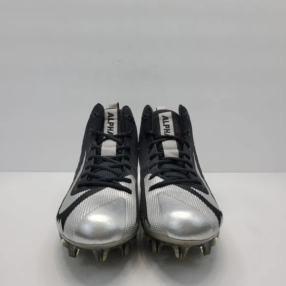 Nike Alpha Menace Men's Gray Black Football Cleats 871451-001 US Size 12