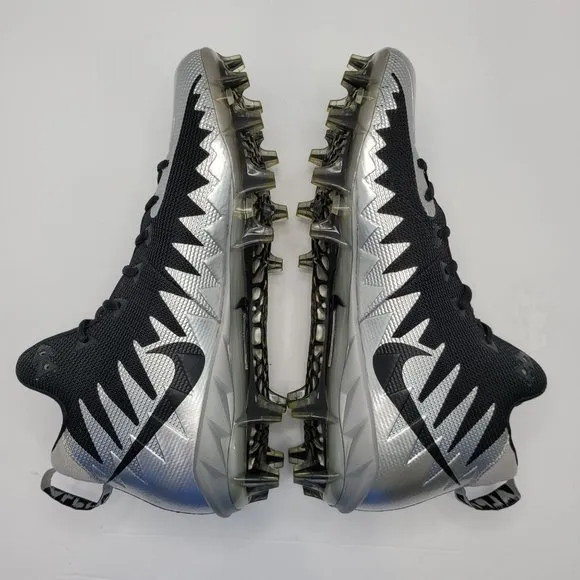 Nike Alpha Menace Men's Gray Black Football Cleats 871451-001 US Size 12