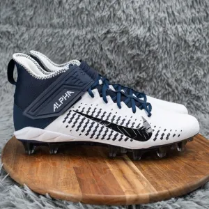 Nike Alpha Menace Pro 2 Football Cleats White Navy Blue BV3945-102 Men’s Size 14